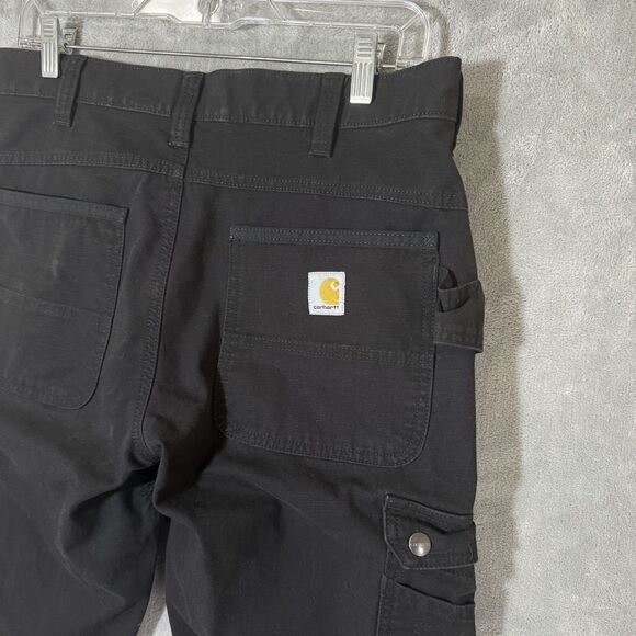 Carhartt Rugged Flex Cargo Pants 32x30 (32x28) Ripstop Black Relaxed Workwear